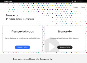 How francetelevisions.fr looks like on a tablet such as an iPad.