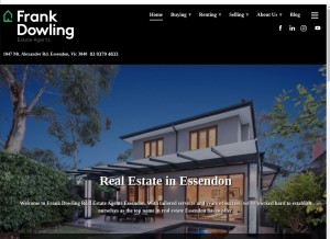 How frankdowling.com.au looks like on a tablet such as an iPad.