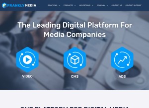 How franklymedia.com looks like on a tablet such as an iPad.