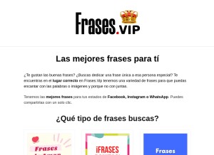 How frases.vip looks like on a tablet such as an iPad.
