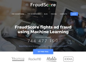 How fraudscore.mobi looks like on a tablet such as an iPad.