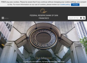 How frbsf.org looks like on a tablet such as an iPad.