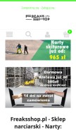 How freaksshop.pl looks like on a mobile device such as an iPhone.