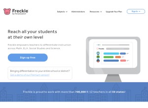 How freckle.com looks like on a tablet such as an iPad.