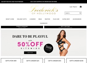 How fredericks.com looks like on a tablet such as an iPad.