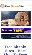 How free-bitcoin-sites.com looks like on a mobile device such as an iPhone.