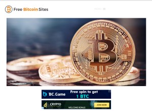 How free-bitcoin-sites.com looks like on a tablet such as an iPad.