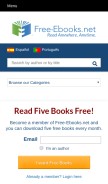 How free-ebooks.net looks like on a mobile device such as an iPhone.