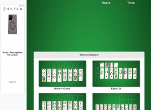 How free-freecell-solitaire.com looks like on a tablet such as an iPad.