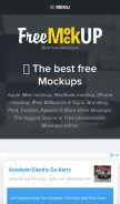 How free-mockup.com looks like on a mobile device such as an iPhone.