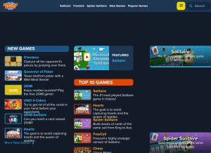 How freecardgames.io looks like on a tablet such as an iPad.