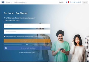 How freeconferencecall.com looks like on a tablet such as an iPad.