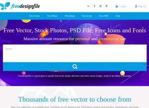 How freedesignfile.com looks like on a tablet such as an iPad.