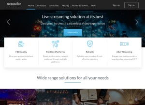 How freedocast.com looks like on a tablet such as an iPad.
