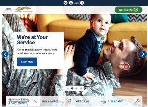 How freedommortgage.com looks like on a tablet such as an iPad.