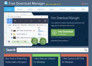 How freedownloadmanager.org looks like on a tablet such as an iPad.