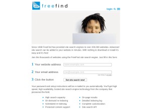 How freefind.com looks like on a tablet such as an iPad.