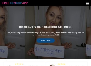 How freehookupapp.com looks like on a tablet such as an iPad.