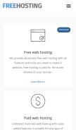 How freehosting.com looks like on a mobile device such as an iPhone.