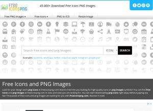 How freeiconspng.com looks like on a tablet such as an iPad.