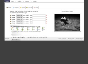 How freeimage.us looks like on a tablet such as an iPad.