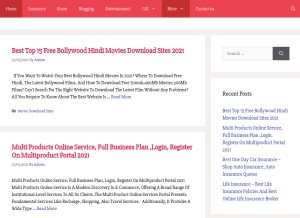 How freejobnaukri.info looks like on a tablet such as an iPad.