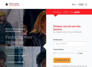 How freelancefactoring.com looks like on a tablet such as an iPad.