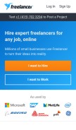 How freelancer.pk looks like on a mobile device such as an iPhone.
