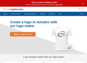 How freelogoservices.com looks like on a tablet such as an iPad.