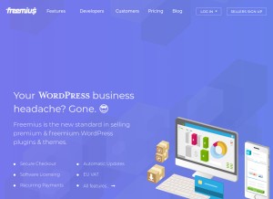 How freemius.com looks like on a tablet such as an iPad.