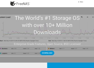 How freenas.org looks like on a tablet such as an iPad.