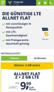 How freenetmobile.de looks like on a mobile device such as an iPhone.