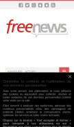 How freenews.fr looks like on a mobile device such as an iPhone.
