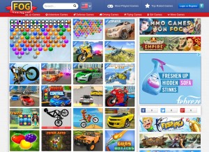 How freeonlinegames.com looks like on a tablet such as an iPad.