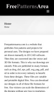 How freepatternsarea.com looks like on a mobile device such as an iPhone.