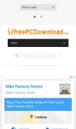 How freepcdownload.net looks like on a mobile device such as an iPhone.