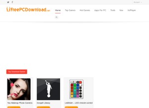 How freepcdownload.net looks like on a tablet such as an iPad.