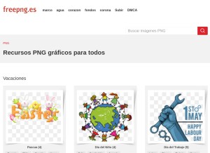 How freepng.es looks like on a tablet such as an iPad.