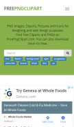 How freepngclipart.com looks like on a mobile device such as an iPhone.