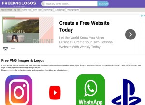 How freepnglogos.com looks like on a tablet such as an iPad.