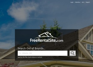 How freerentalsite.com looks like on a tablet such as an iPad.