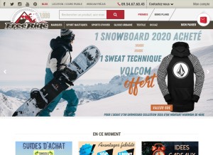 How freeride-attitude.com looks like on a tablet such as an iPad.