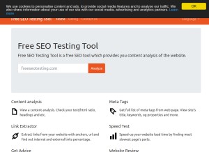 How freeseotesting.com looks like on a tablet such as an iPad.