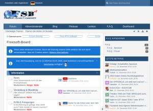 How freesoft-board.to looks like on a tablet such as an iPad.