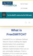 How freeswitch.org looks like on a mobile device such as an iPhone.