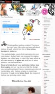 How freetattoodesigns.org looks like on a mobile device such as an iPhone.