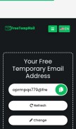 How freetempmail.de looks like on a mobile device such as an iPhone.