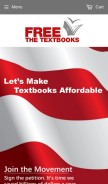 How freethetextbooks.org looks like on a mobile device such as an iPhone.