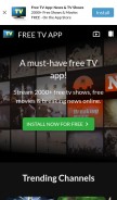 How freetv-app.com looks like on a mobile device such as an iPhone.