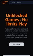 How freeunblocked.games looks like on a mobile device such as an iPhone.